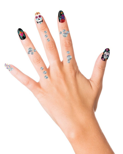 Gezicht Stickers Diamanten Zilver van Fiestas Guirca koop je bij Partywinkel