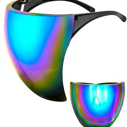 Gezichtsscherm Spiegellens Blauw/Paars van Widmann koop je bij Partywinkel