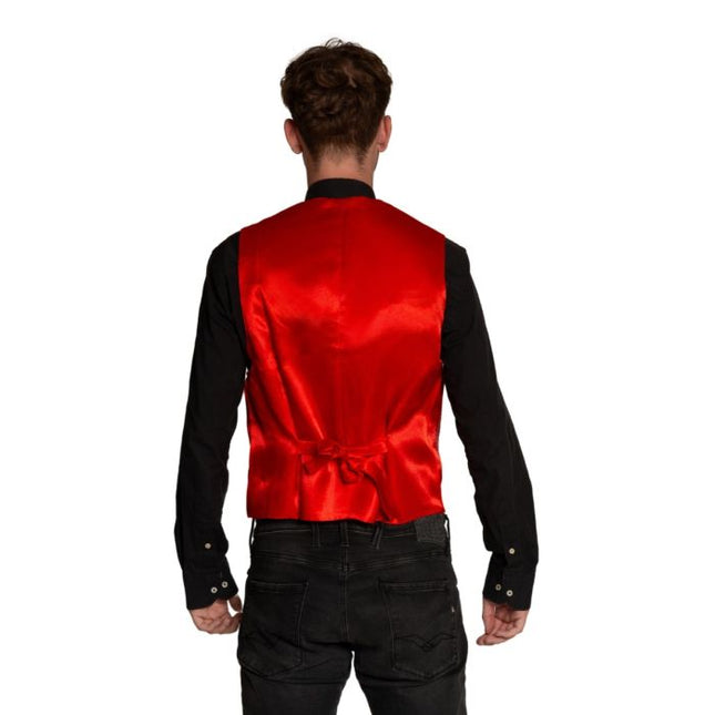 Gilet + Strik Rood van Partychimp koop je bij Partywinkel