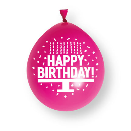 10st Happy Birthday 9" Latex Ballonnen
