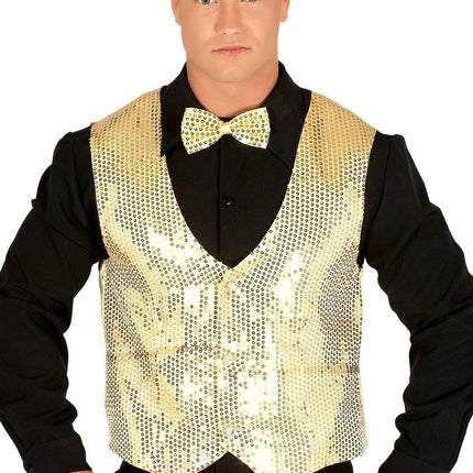 Glitter Gilet Goud van Fiestas Guirca koop je bij Partywinkel
