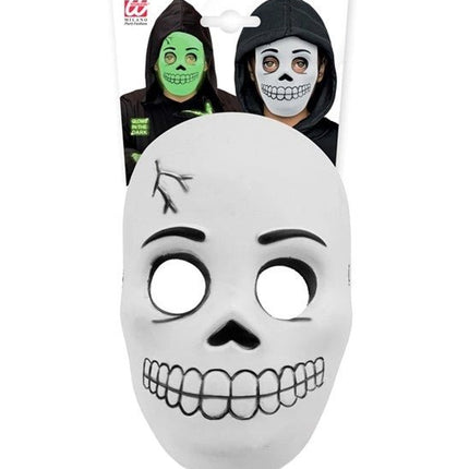Glow in the Dark Schedelmasker van Widmann koop je bij Partywinkel