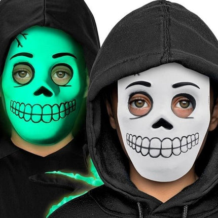 Glow in the Dark Schedelmasker van Widmann koop je bij Partywinkel
