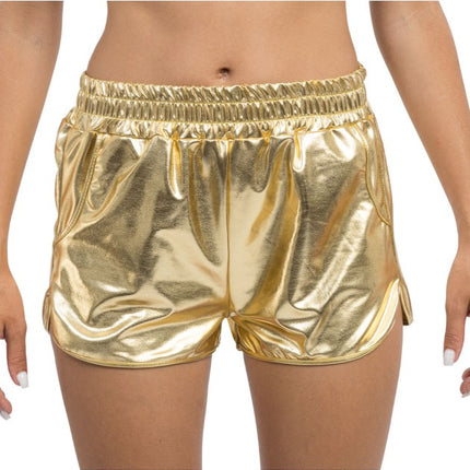 Gouden Metallic Short Dames