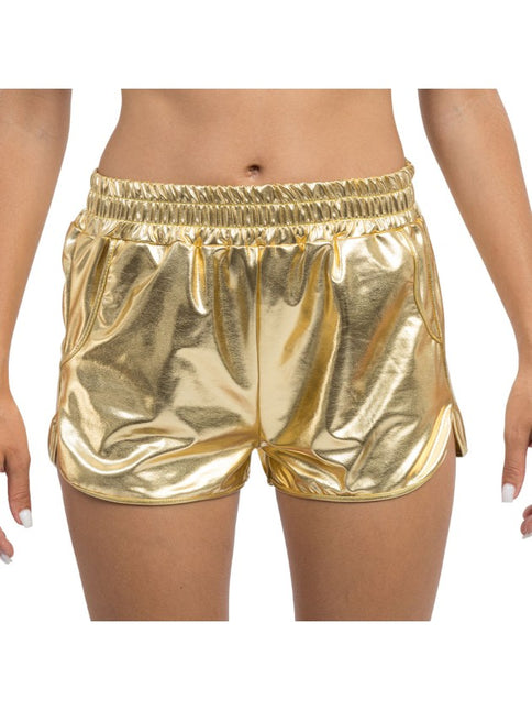 Gouden Metallic Short Dames