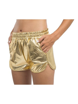 Gouden Metallic Short Dames
