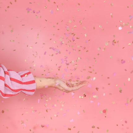 Goud Roze Confetti Kanon 20cm van Partydeco koop je bij Partywinkel