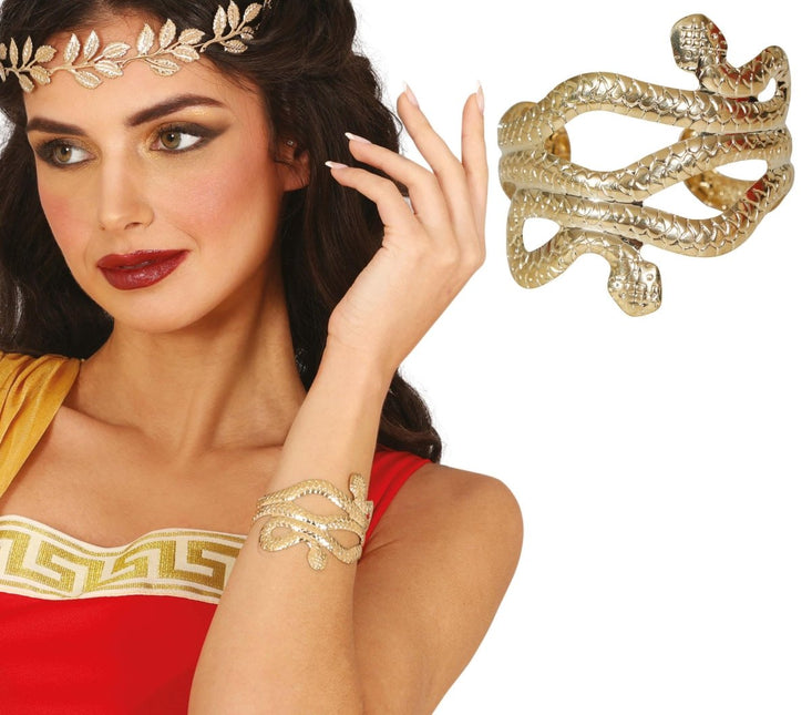 Gouden Armband Slang van Fiestas Guirca koop je bij Partywinkel