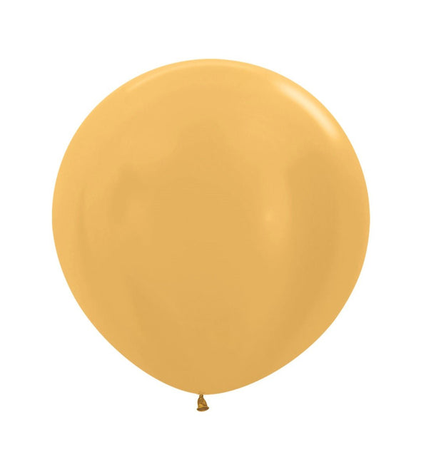 Gouden Ballonnen Metallic 61cm 3st van Sempertex koop je bij Partywinkel