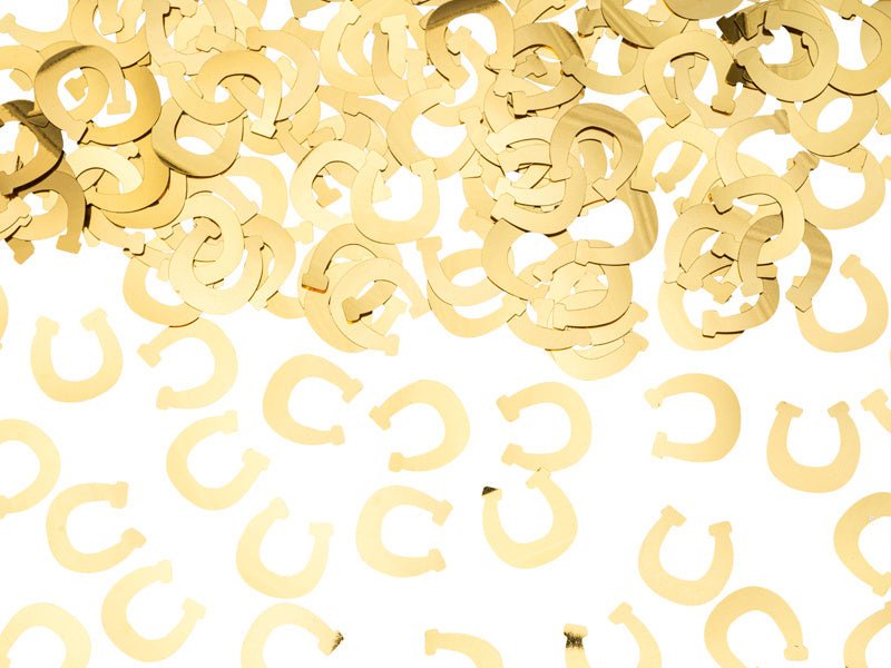 Gouden Confetti Hoefijzers van Partydeco koop je bij Partywinkel