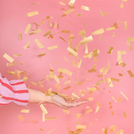 Gouden Confetti Kanon 20cm van Partydeco koop je bij Partywinkel