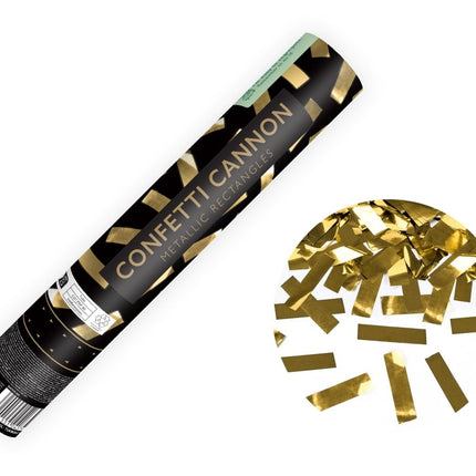 Gouden Confetti Kanon 28cm van Partydeco koop je bij Partywinkel