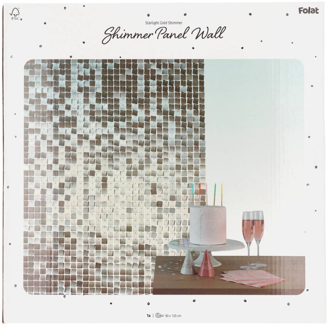 Gouden Deurgordijn 30cm 12st van Folat koop je bij Partywinkel