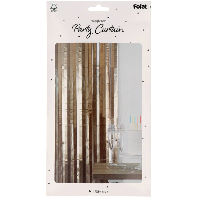 Gouden Deurgordijn Mat 2m van Folat koop je bij Partywinkel