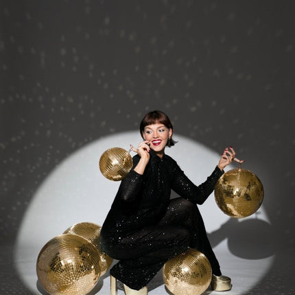 Gouden Discobal 30cm van Partydeco koop je bij Partywinkel