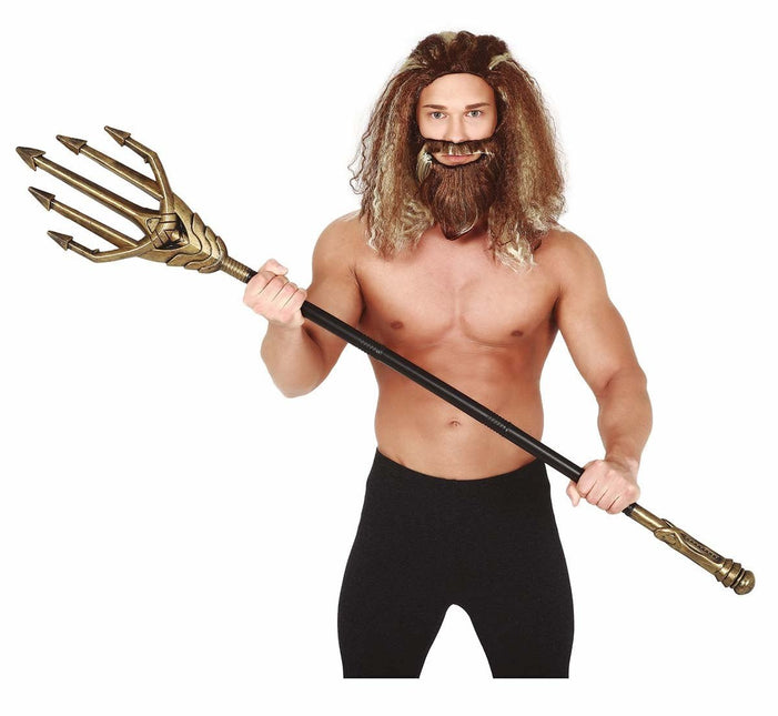 Gouden Drietand 1,2m van Fiestas Guirca koop je bij Partywinkel