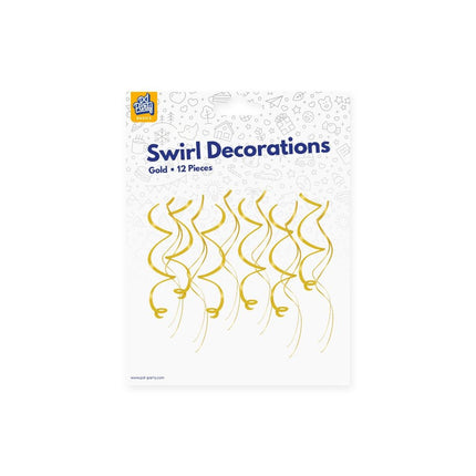 Gouden Hangdecoratie Swirls 12st van Paper Dreams koop je bij Partywinkel