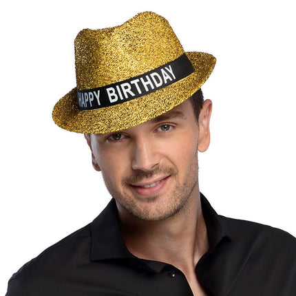 Gouden Happy Birthday Hoed van Boland koop je bij Partywinkel