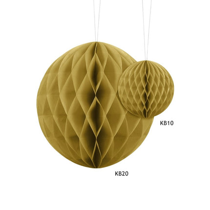 Gouden Honeycomb 20cm van Partydeco koop je bij Partywinkel
