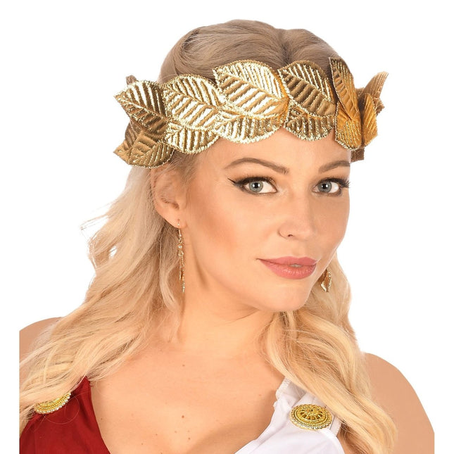 Gouden Hoofdband Laurierblad van Widmann koop je bij Partywinkel