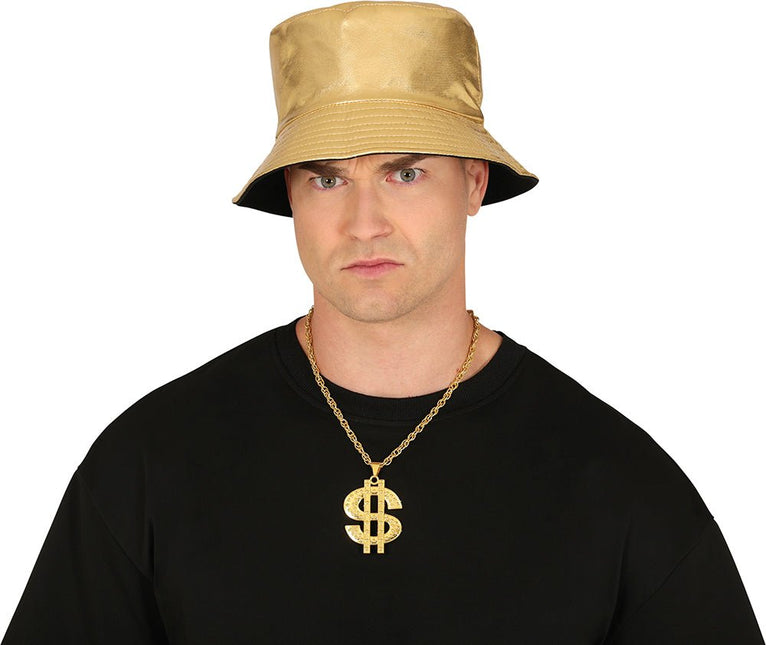 Gouden Ketting Dollar van Fiestas Guirca koop je bij Partywinkel