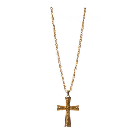 Gouden Ketting Kruis van Partychimp koop je bij Partywinkel