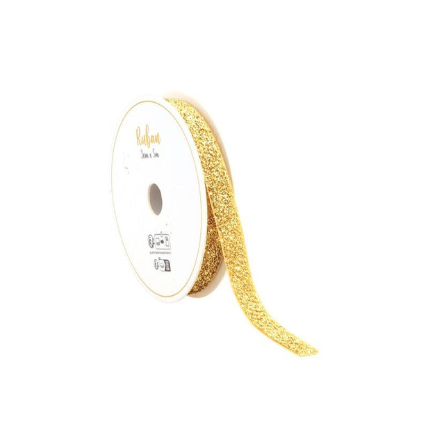 Gouden Lint Glitter 10Mm 3m van CHAKS koop je bij Partywinkel