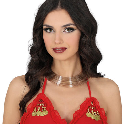 Gouden Metallic Choker van Fiestas Guirca koop je bij Partywinkel