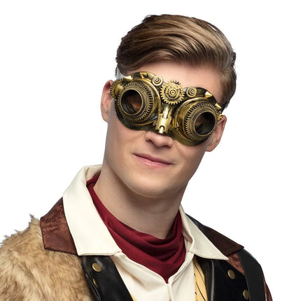 Gouden Oogmasker Steampunk van Boland koop je bij Partywinkel