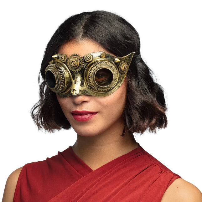 Gouden Oogmasker Steampunk van Boland koop je bij Partywinkel