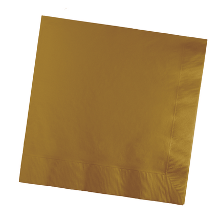 Gouden Servetten 3 - Laags 41cm 25st van Creative Converting koop je bij Partywinkel