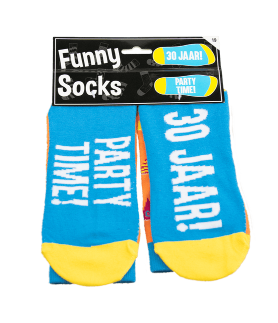 Grappige Sokken 30 Jaar Vlaggetjes 1 paar van Paper Dreams koop je bij Partywinkel