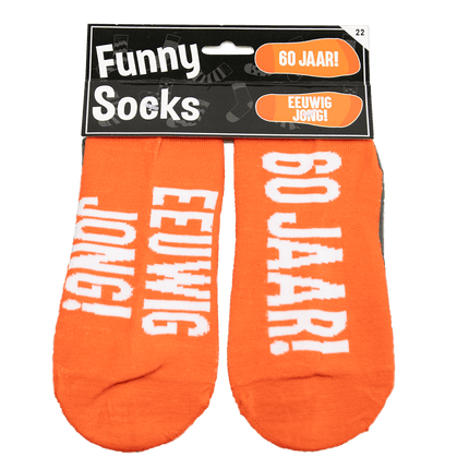 Grappige Sokken 60 Jaar Ballonnen 1 paar van Paper Dreams koop je bij Partywinkel