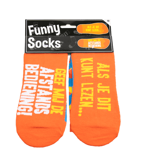 Grappige Sokken Afstandsbediening 1 paar van Paper Dreams koop je bij Partywinkel