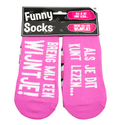 Grappige Sokken Wijntje 1 paar van Paper Dreams koop je bij Partywinkel