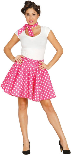 Grease Kostuum Set Roze 50's Dames L van Fiestas Guirca koop je bij Partywinkel