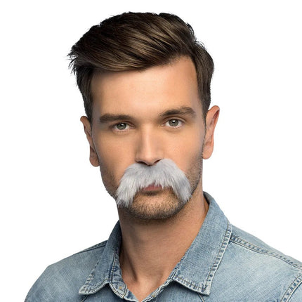 Grijze Nep Snor Dik van Boland koop je bij Partywinkel