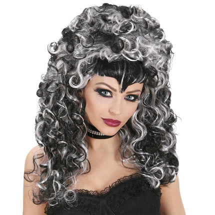 Grijze Pruik Krullen van Widmann koop je bij Partywinkel
