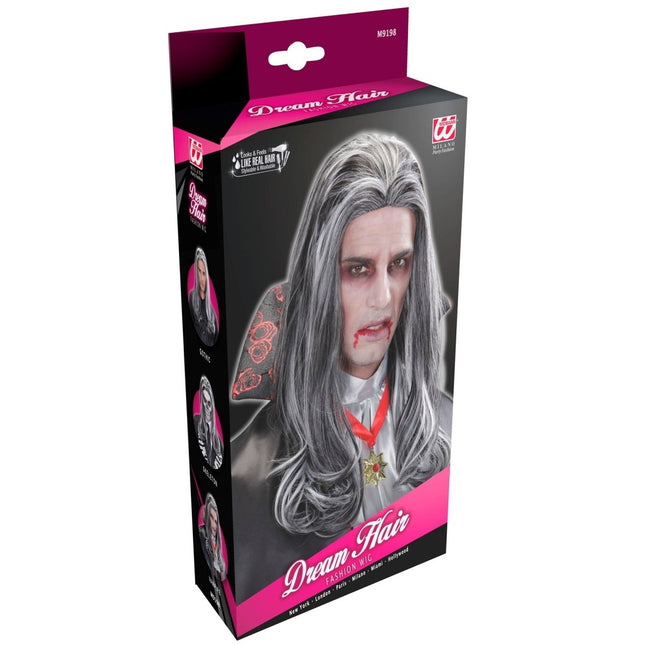 Grijze Pruik Victoriaanse Vampier van Widmann koop je bij Partywinkel