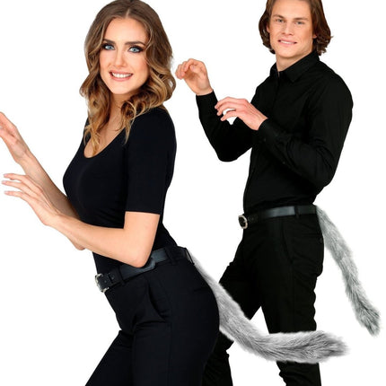 Grijze Staart Pluche van Widmann koop je bij Partywinkel