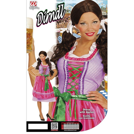 Groen Roze Dirndl Jurk Oktoberfest Dames van Widmann koop je bij Partywinkel