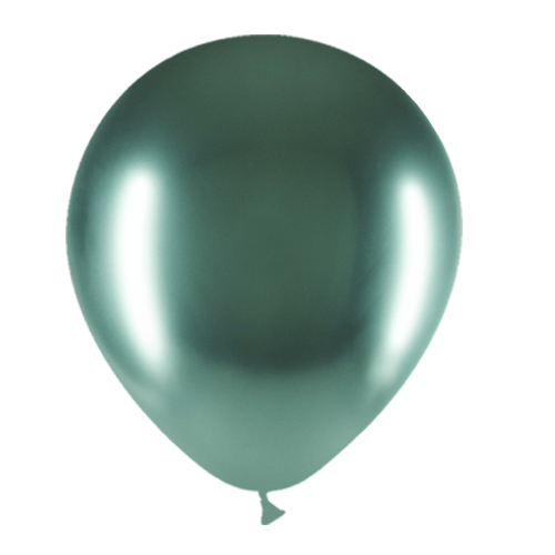 Groene Ballonnen Chroom 30cm 50st van Balloonia koop je bij Partywinkel
