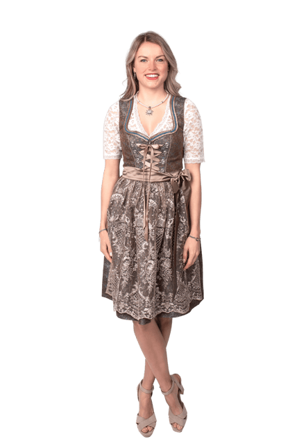 Groene Dirndl Jurk Oktoberfest Dames Jaquard van Haus Huberts koop je bij Partywinkel