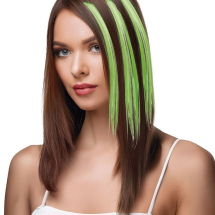 Groene Hair Extension 50cm 3st van Fiestas Guirca koop je bij Partywinkel