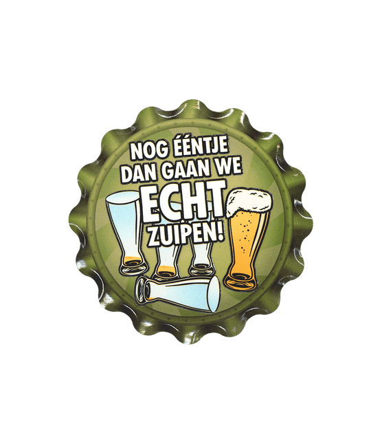 Groene Onderzetters Echt Zuipen 11cm van Paper Dreams koop je bij Partywinkel