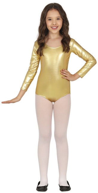 Gympakje Goud Meisje Metallic van Fiestas Guirca koop je bij Partywinkel