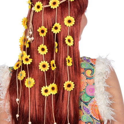 Bloemen Haarband Geel Dames van Wilbers & Wilbers koop je bij Partywinkel