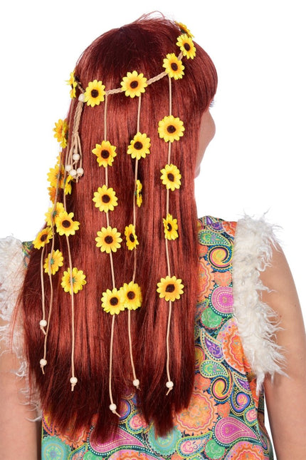 Bloemen Haarband Geel Dames van Wilbers & Wilbers koop je bij Partywinkel