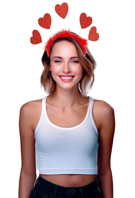 Haarband Hartjes Rood van Fiestas Guirca koop je bij Partywinkel