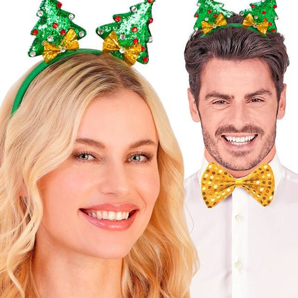 Haarband Kerstboom Glamour van Widmann koop je bij Partywinkel